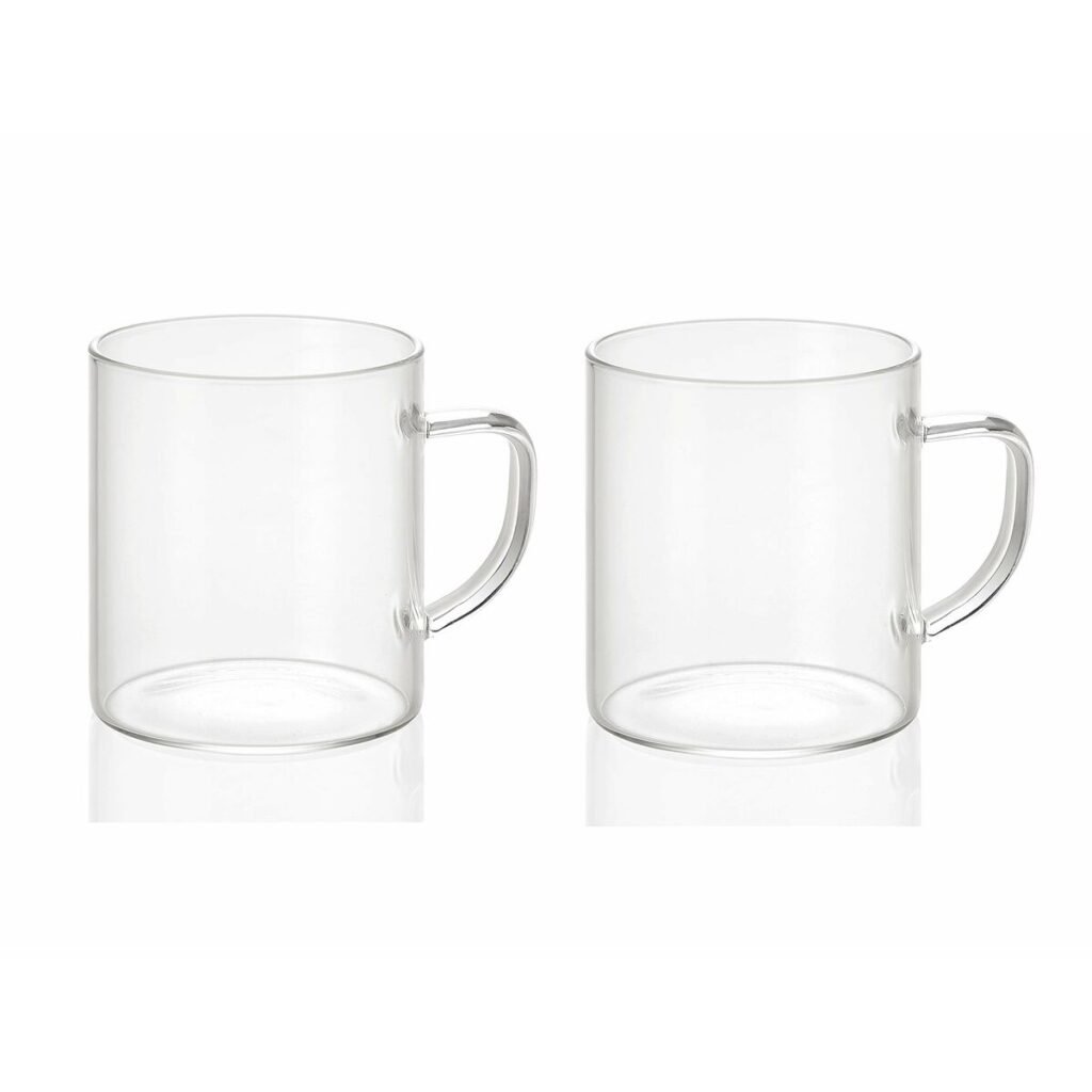 2 Delers krussett Andrea House ms19209 Gjennomsiktig Glass 300 ml 2 x 300 ml Ø 7